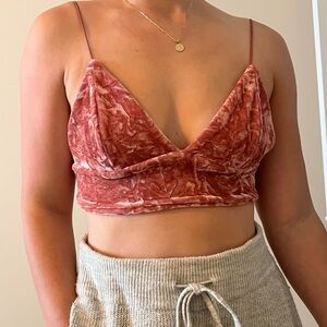Boutique Pink Velvet bralette